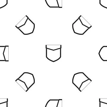 Pocket with valve pattern seamless black Illustrazione stock