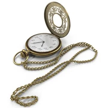 3D Model: Pocket Watch and Chain ~ Buy Now #91023197 | Pond5