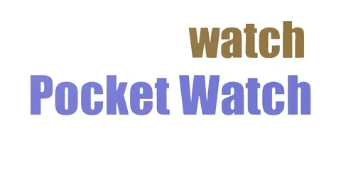 Pocket Watch Animated Word Cloud Isolated On White Stock Footage 107246200