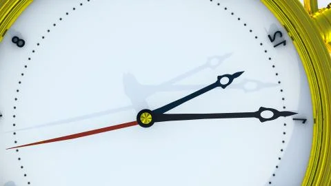 Pocket watch on a chain. 3D rendering Ilustração Stock