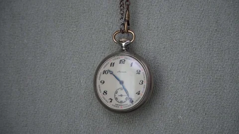 Pocket watch on a chain. Timelapse 8x Stock Footage 79414783