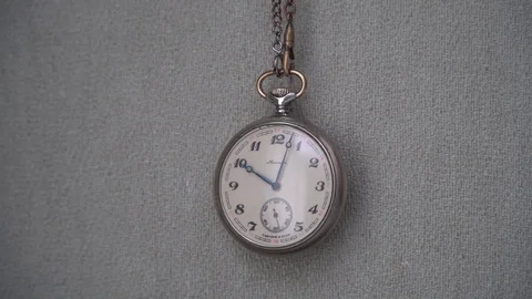 Pocket watch on a chain. Timelapse 8x Stock Footage 79415915