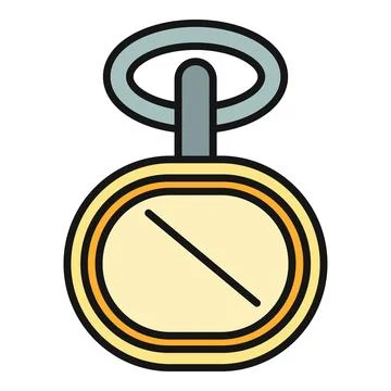 Pocket watch icon showing time concept illustration Stock Illustration