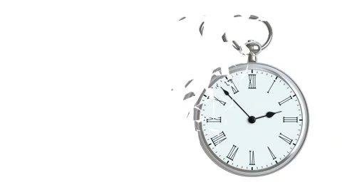 Pocket watch scrumbling on white background. Stock Footage 233259305