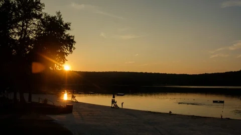 Poconos Sunset Video stock 112875431