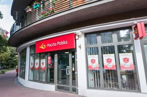 Poczta Polska (Polish Post) state postal administration office in Warsaw, Poland Stock Photos