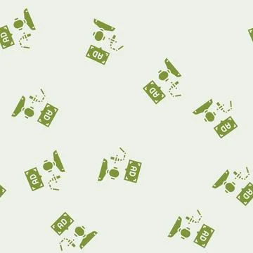 Podcast advertising glyph seamless pattern Stockillustratie