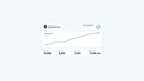 Podcast Analytics Growth video Stock Footage 342942992