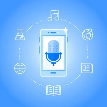 Podcast Channels Stock Illustration