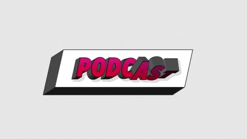 Podcast - Comic Book Title Loop On Alpha Background Video stock 308156823