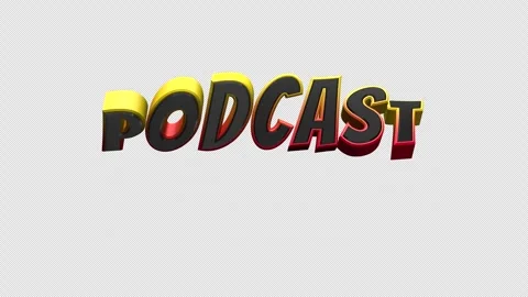 Podcast Comic Title Loop On Alpha Video stock 304419587