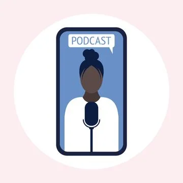 Podcast concept Ilustración de archivo
