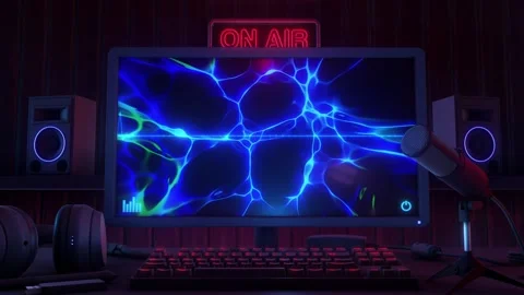 Podcast Desktop Interior 스톡 동영상 277211521