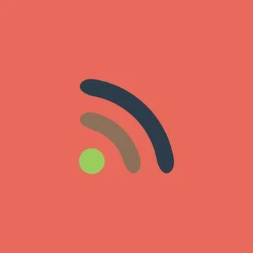 Podcast flat icon Stock Illustration