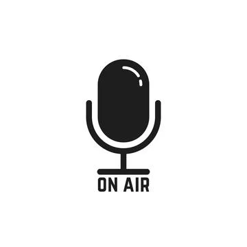 Podcast icon like on air live Stock Illustration