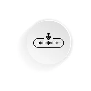 Podcast icon button. Vector on isolated white background. EPS 10 Stock Illustration