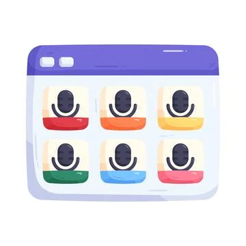 Podcast library Stock Illustration