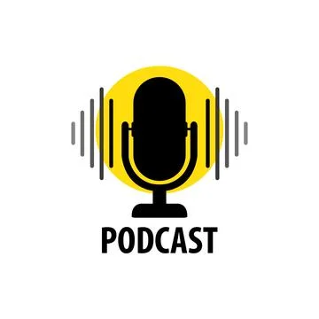 Podcast logo concept vector isolated on white background Stock Illustration