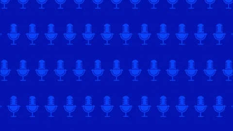 Podcast Microphone Icon Background Pattern Stock Footage 318786283