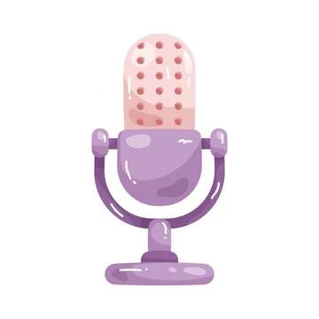 Podcast microphone Stock Illustration