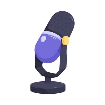 Podcast microphone Stock Illustration