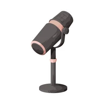 Podcast microphone illustration Stock Illustration