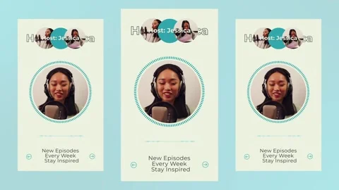 Podcast Minimal Vertical Slideshow Stock After Effects
