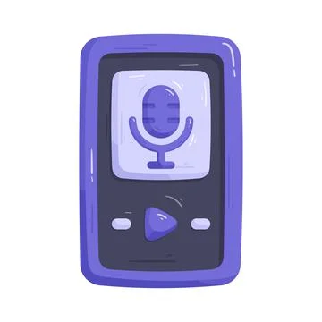 Podcast player Stock Illustration