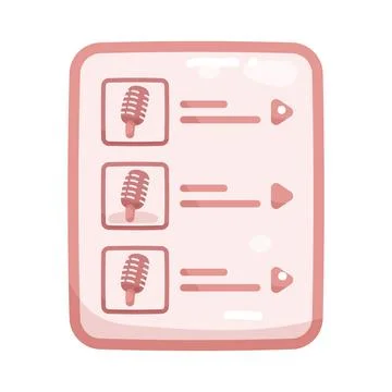 Podcast playlist Stock Illustration