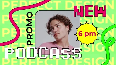 Podcast Promo Slides for After Effects After Effects stock