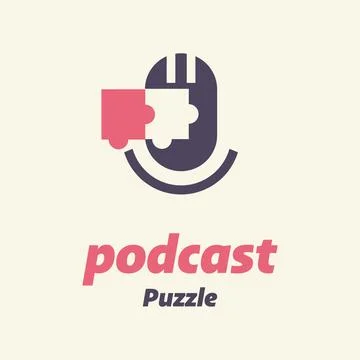 Podcast Puzzle Logo Stock Illustration