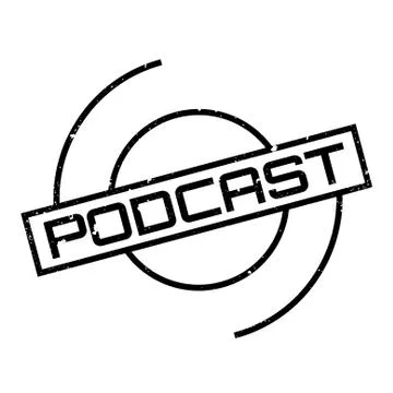 Podcast rubber stamp Stock Illustration