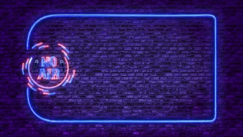Podcast Studio Neon Border and Air Sign Animated Background Stock Footage 342641134