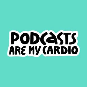 Podcast Vector Concept. Hand drawn lettering Stock Illustration