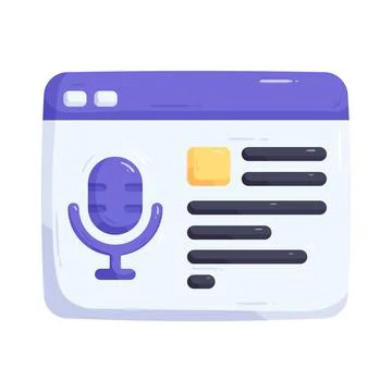 Podcast website Stock Illustration