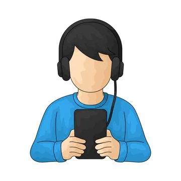 Podcaster illustration Stock Illustration
