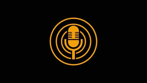 Podcasting audio motion graphic Stock Footage 332541548