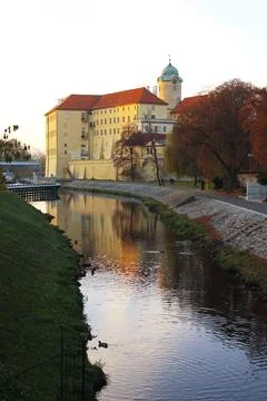 Podebrady Castle (Chateau Podebrady) situated in a small spa town Podebrady.. Stock Photos