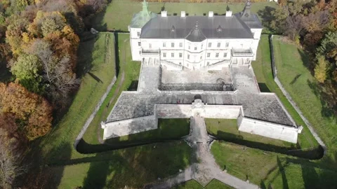 Podgoretsky castle ukraine Stock Footage 160108434