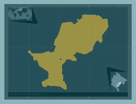 Podgorica, Montenegro. Solid color shape Stockillustratie