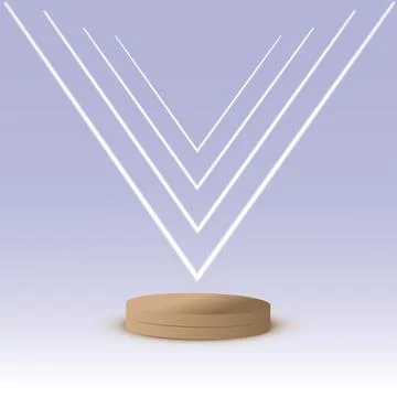 Podium 3d square geometric shape brown blue brown white shadow background abs Stock Illustration