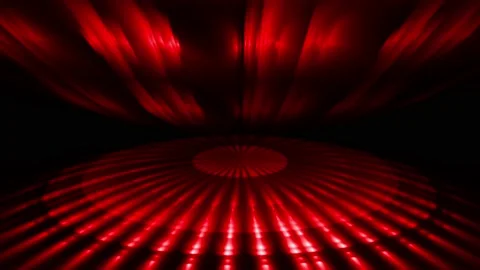 Podium abstract circle light rays red Stock Footage 201139375