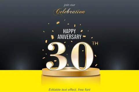 Podium Aniversary Stock Illustration