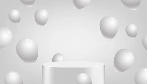 Podium background, 3d stage scene, vector illustration. Stock-Illustration