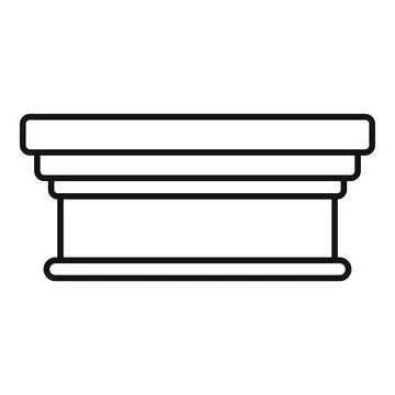Podium base linear icon design with molding details Stock Illustration