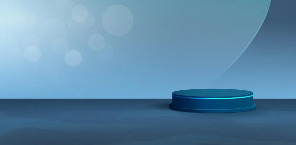 Podium blue Stock Illustration