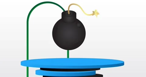 Podium with bomb Stock Footage 305720485