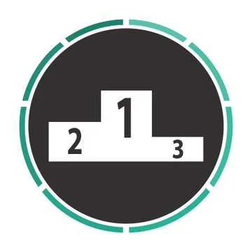 Podium computer symbol Illustrazione stock