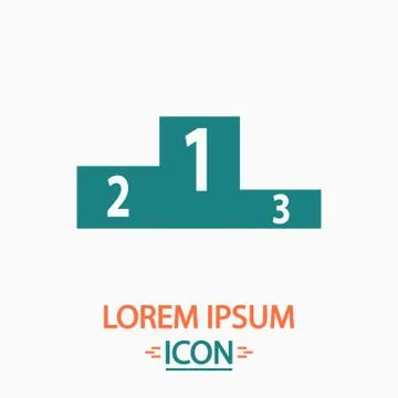 Podium computer symbol Stock Illustration