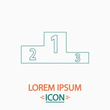 Podium computer symbol Stock Illustration